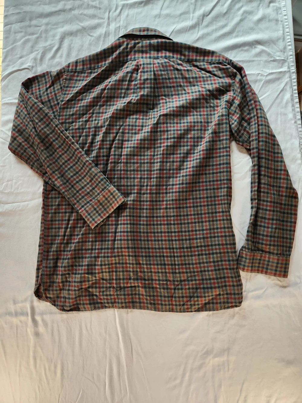J.CREW Men's Plaid Flannel Button-Up Long Sleeve Point Collar Pockets Size M
